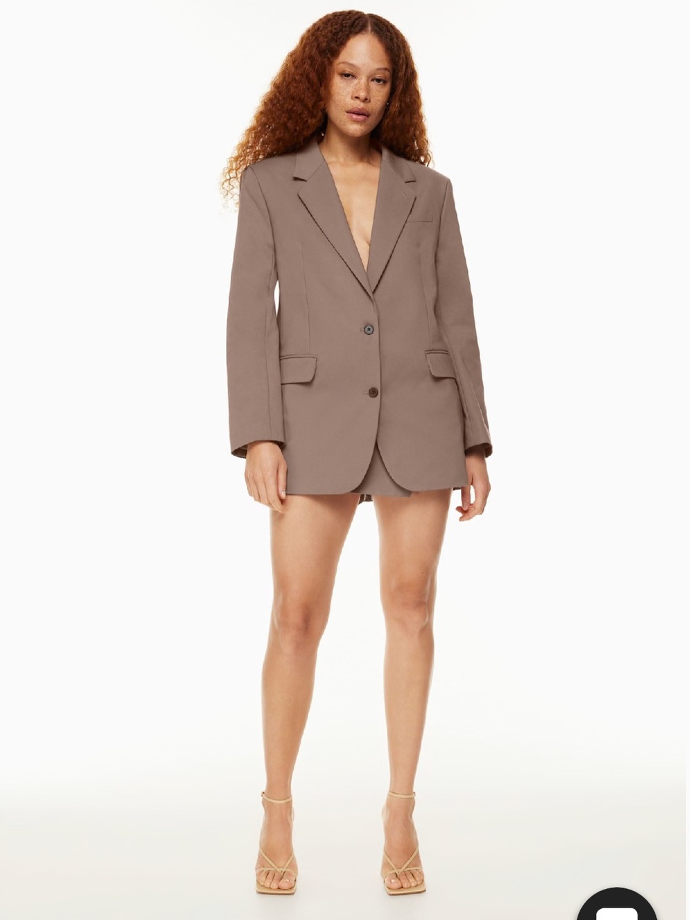 Babaton Taupe Single-Breasted Blazer